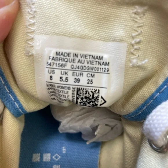 CONVERSE Carolina Blue Sneakers Classic Canvas Design - Picture 7 of 8